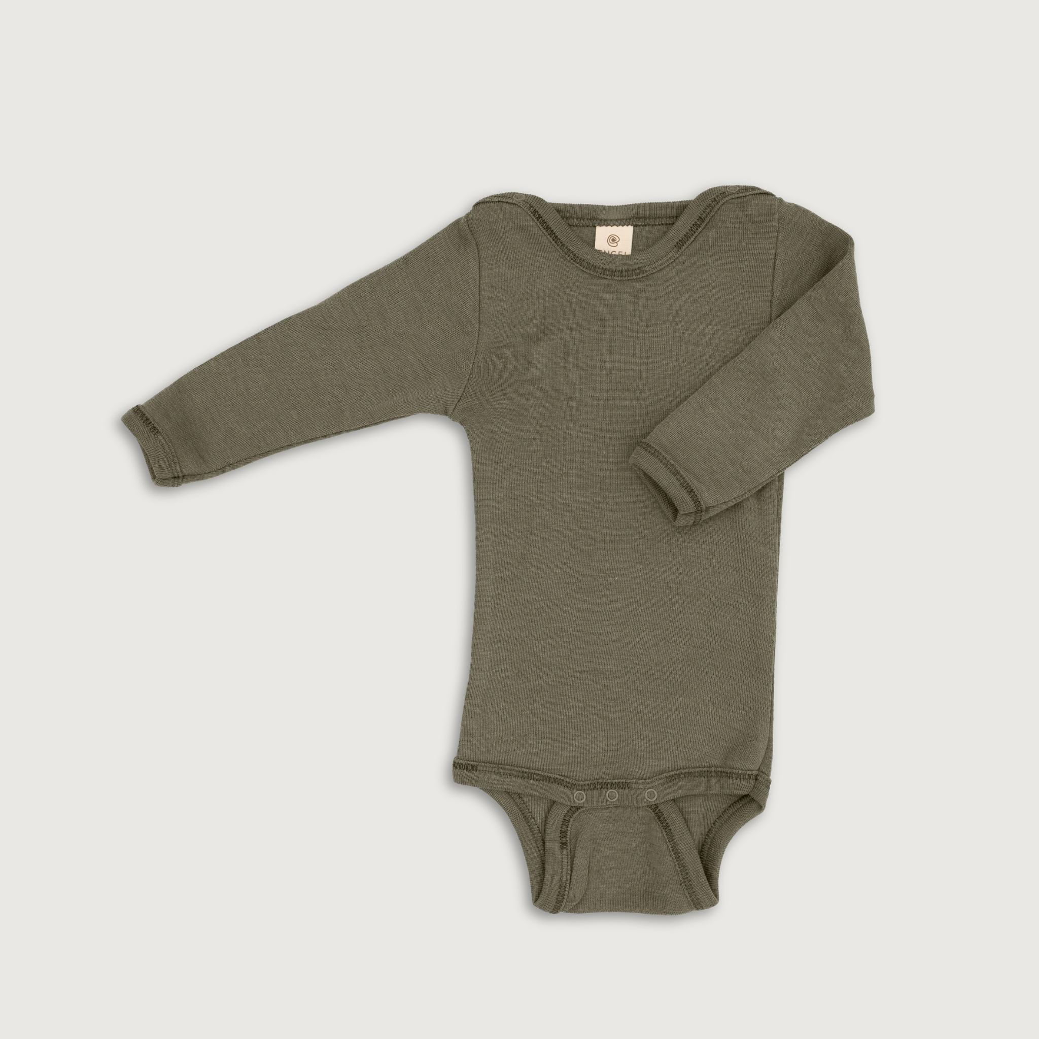 Engel Natur Wool & Silk Baby Bodysuit | Olive