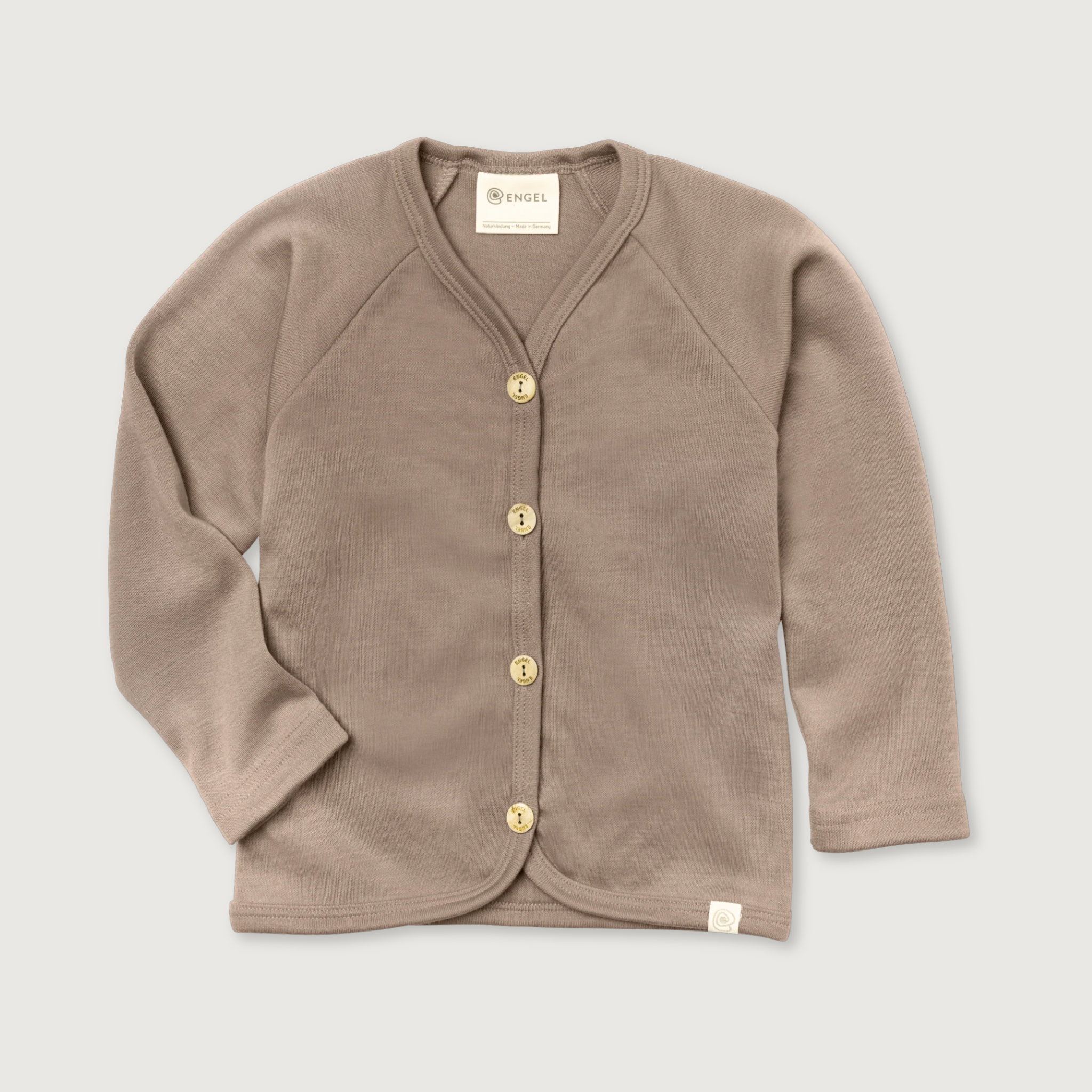 Engel Natur Wool-Silk Blend Kids Cardigan | Sand