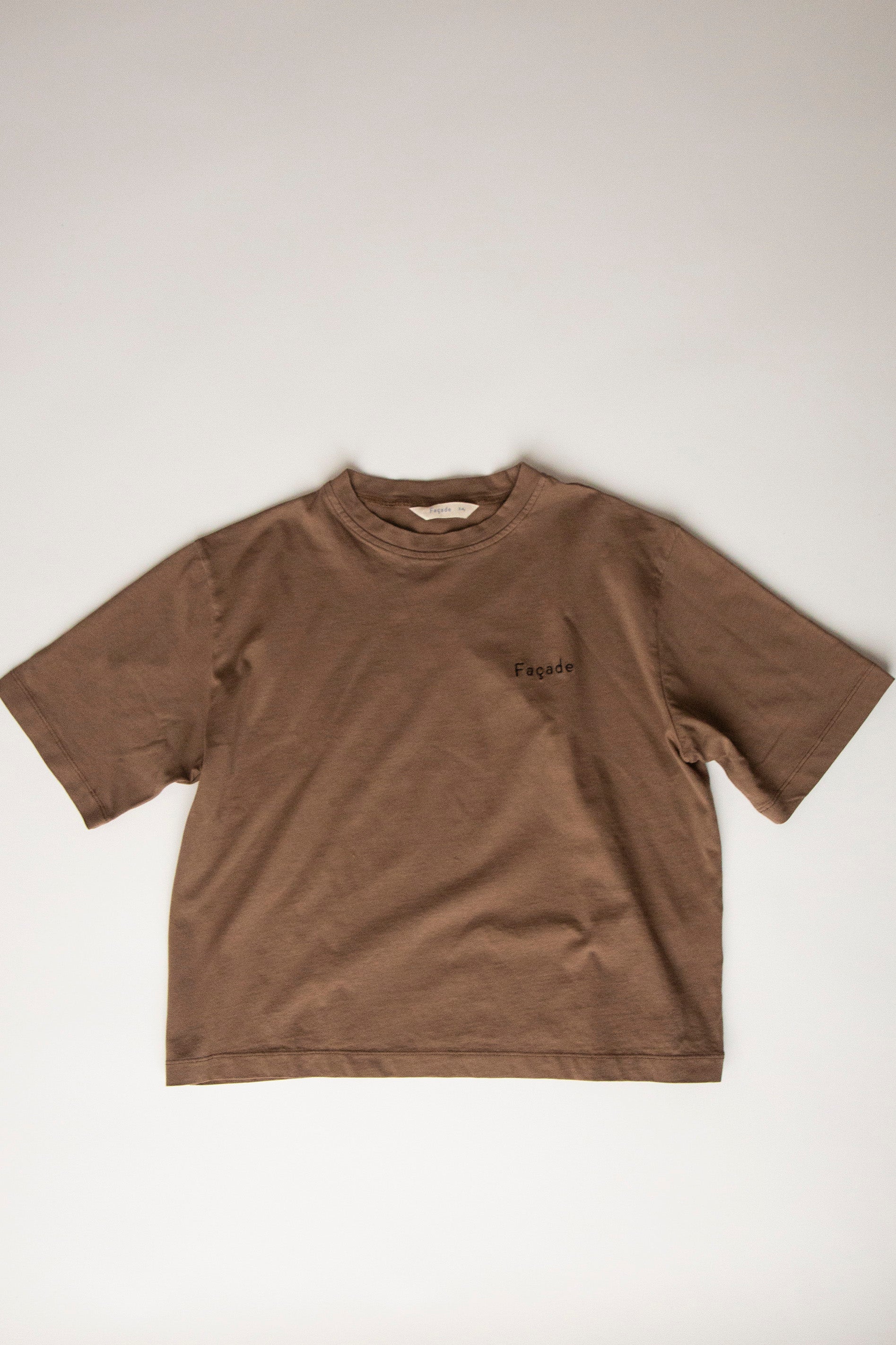 Bato Wide Tee by Façade in mole brown, organic cotton oversized kids t-shirt