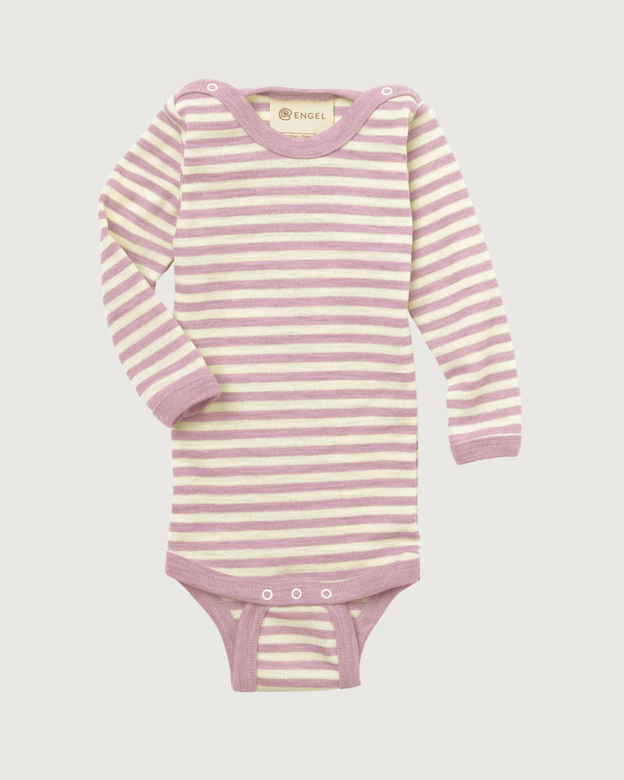 Engel Natur Merino Wool Baby Bodysuit Rosewood Melange