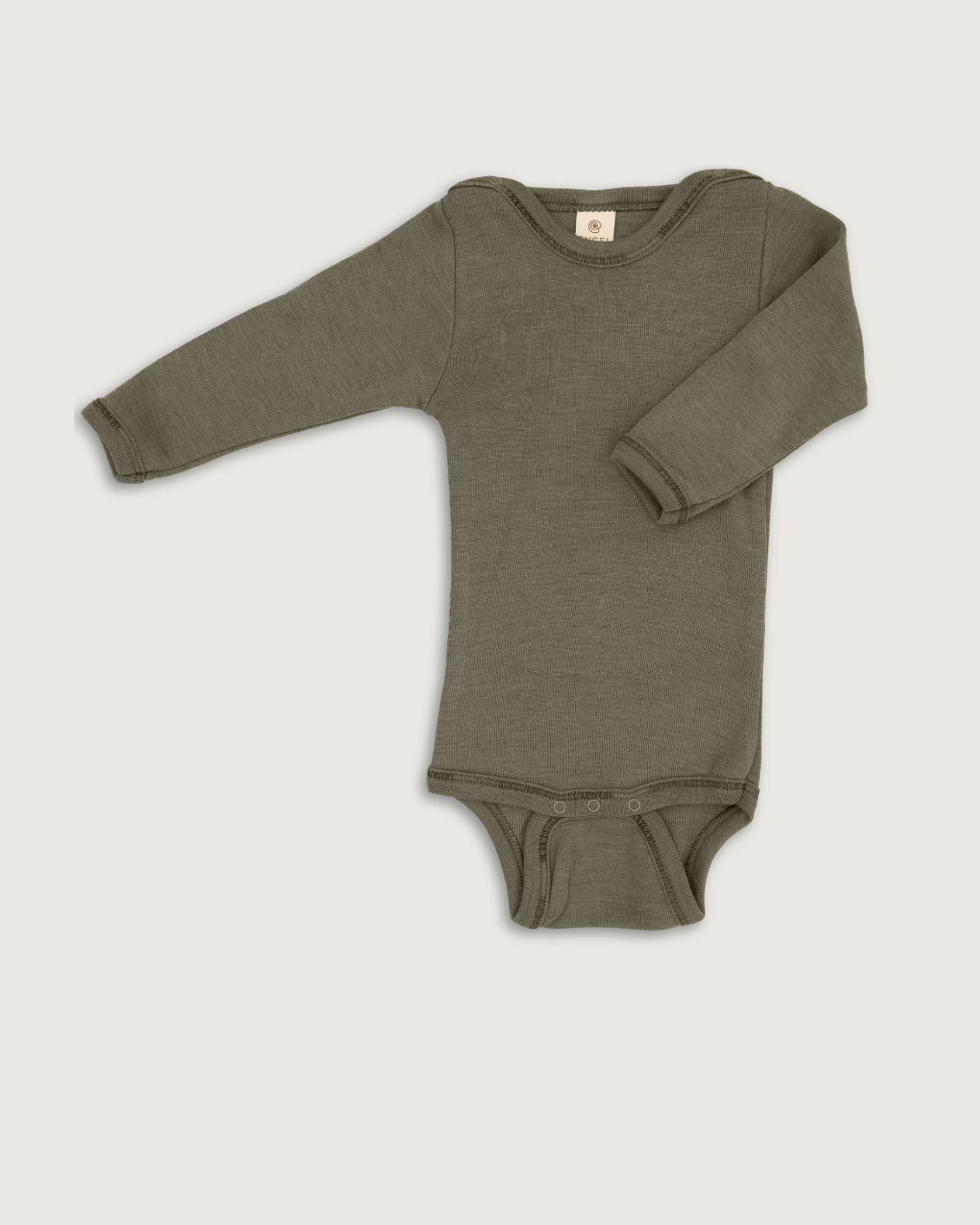 Engel Natur Wool Silk Baby Bodysuit Olive