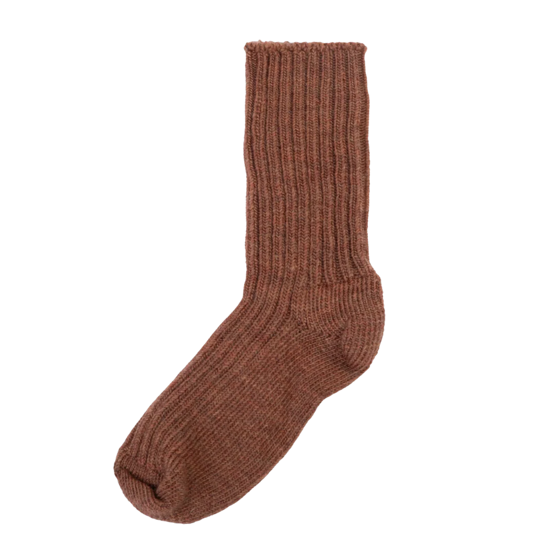 Joha Wool Rib Socks Copper
