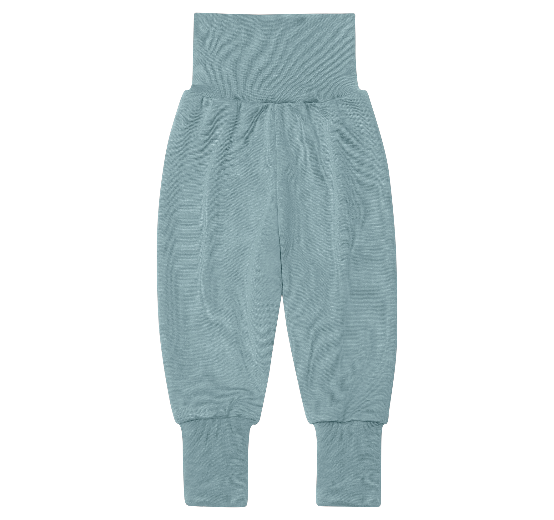 Engel Natur merino wool and silk baby pants for babies in mountain blue