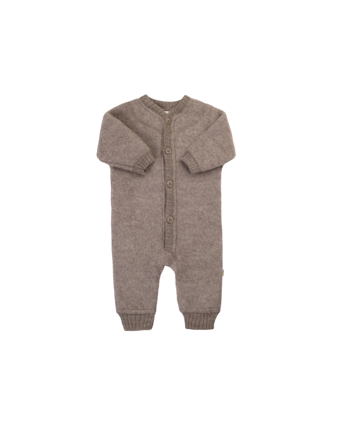Joha Wool Fleece Suit with Buttons in colour sesame