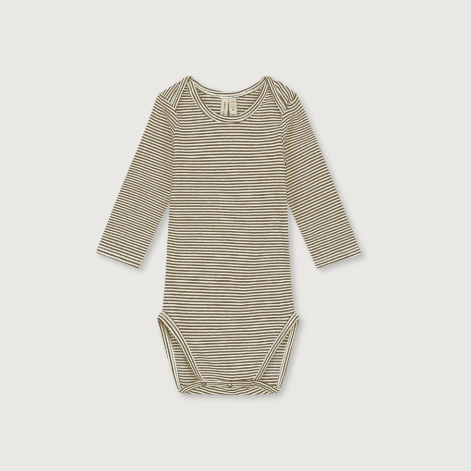 Gray Label Organic Cotton Long Sleeve Onesie | Woody Cream