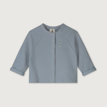 Gray Label Organic Cotton Fleece Raglan Cardigan | Stone Grey