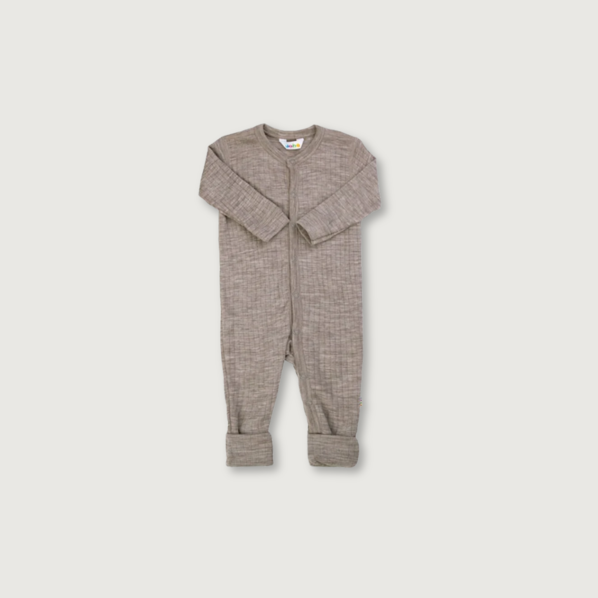 Joha Merino Wool Jumpsuit with Fold-Over Feet | Sesame