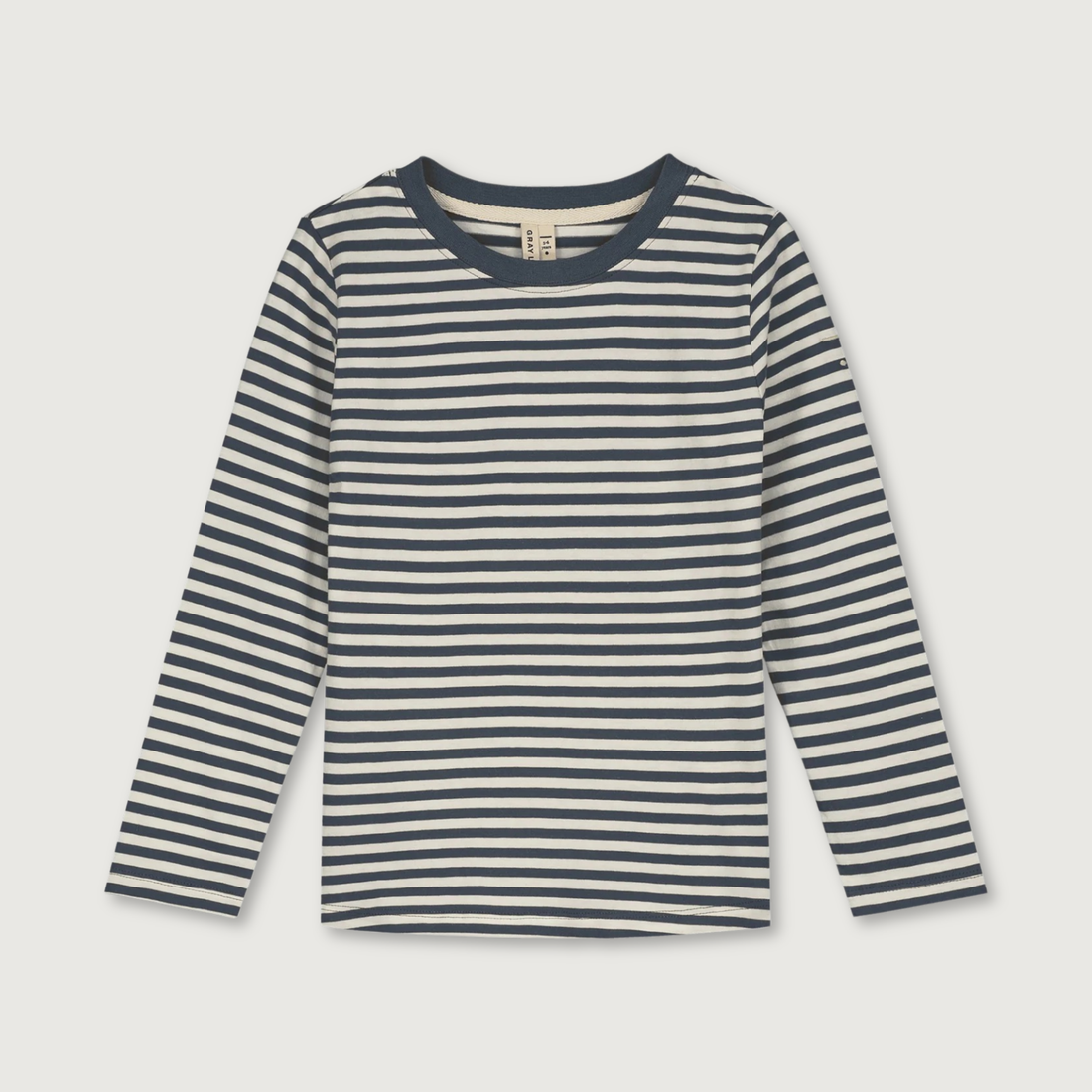 Gray Label Organic Cotton Long Sleeve Tee | Blue Grey Cream