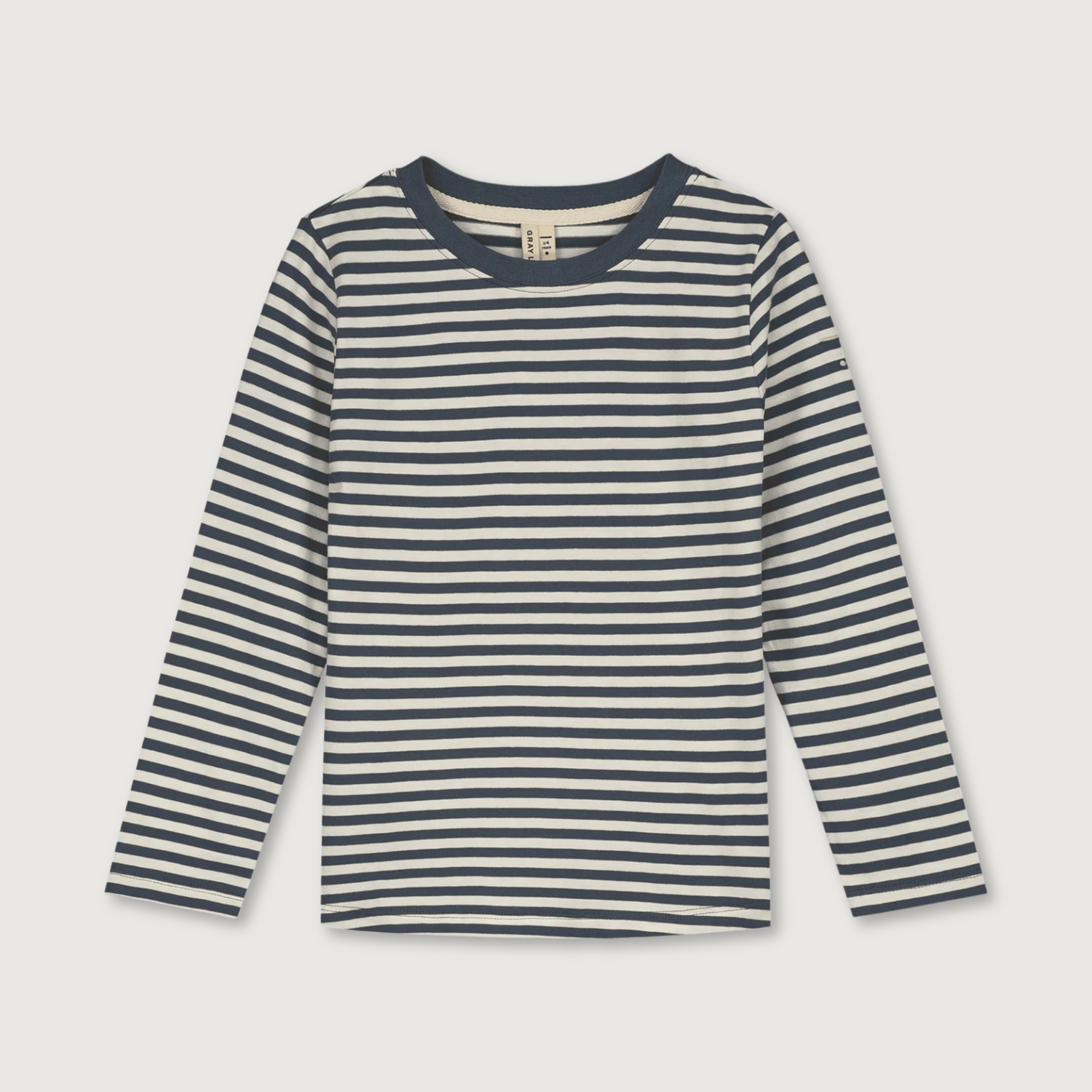 Gray Label Organic Cotton Long Sleeve Tee | Blue Grey Cream