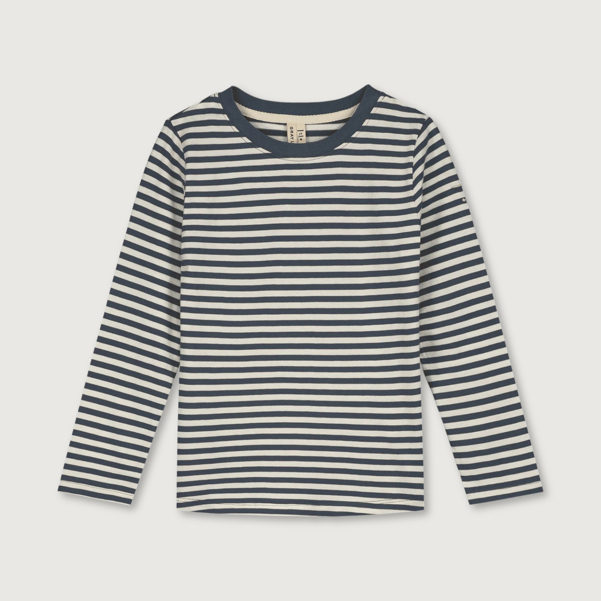 Gray Label Organic Cotton Long Sleeve Tee | Blue Grey Cream