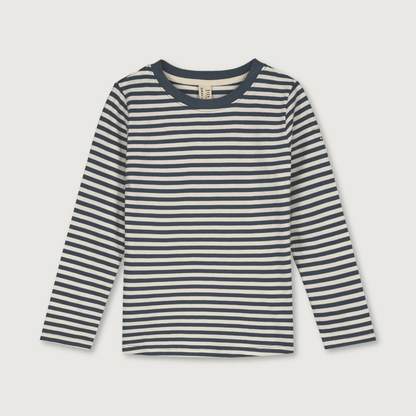 Gray Label Organic Cotton Long Sleeve Tee | Blue Grey Cream