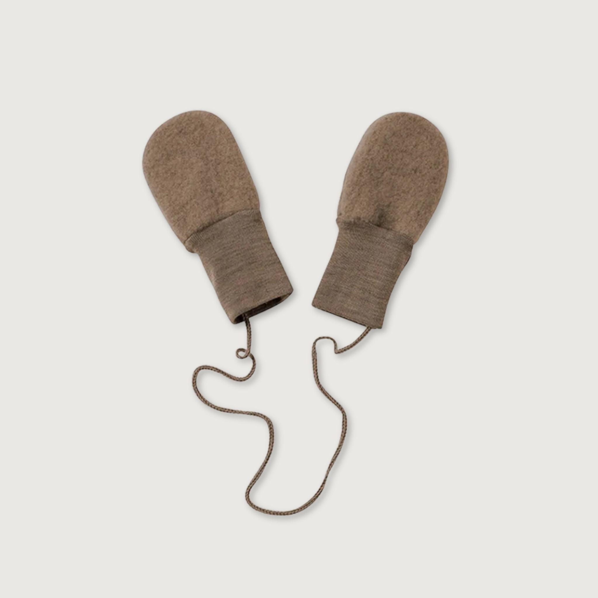 Engel Natur Merino Fleece Mittens | Walnut Melange