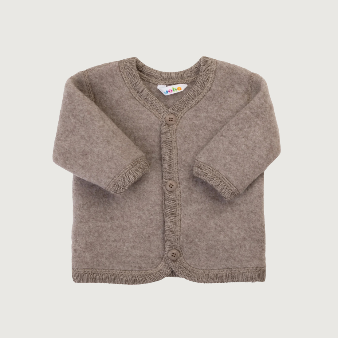 Joha Wool Fleece Cardigan | Sesame Melange