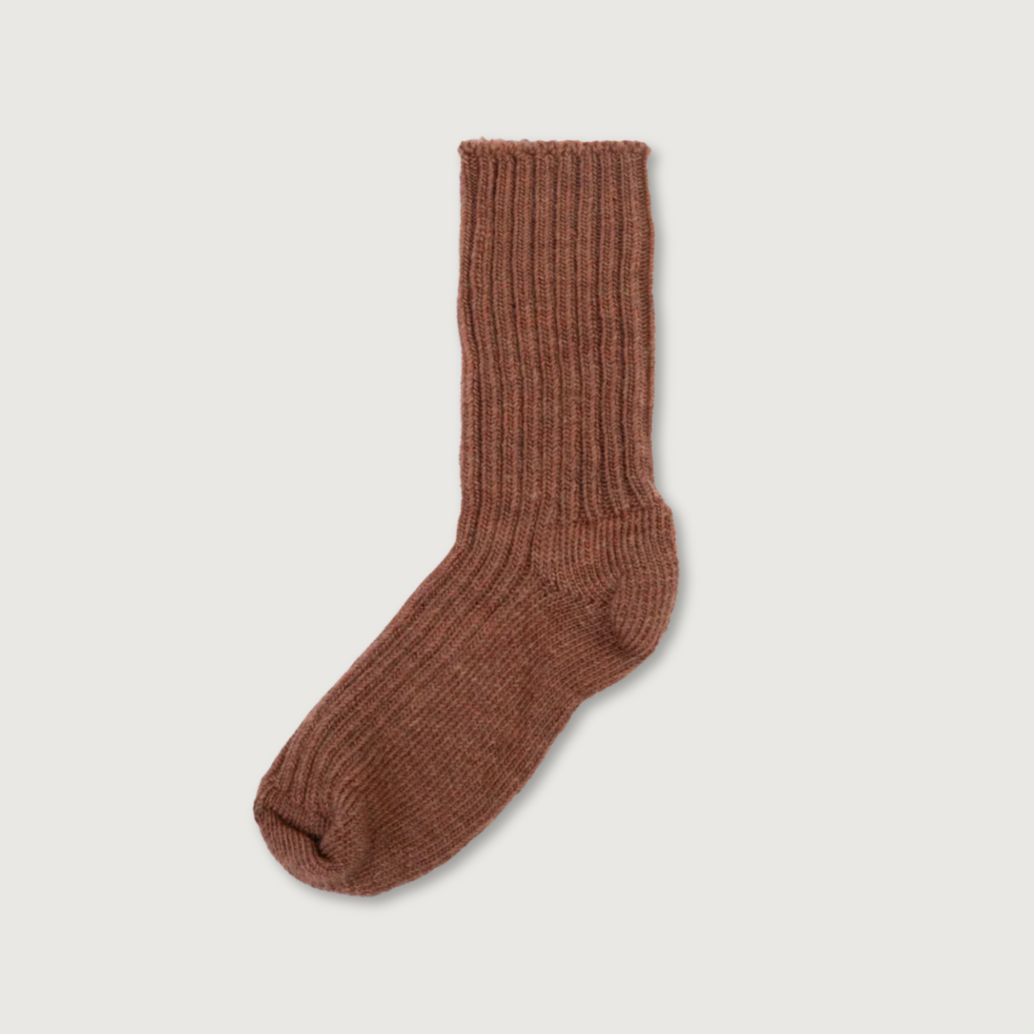Joha Merino Wool Rib Socks | Copper