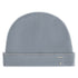 Organic cotton baby beanie made from GOTS-certified cotton, shown in blue colour