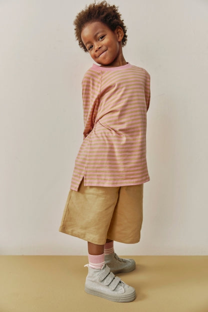 Gray Label Oversized Long Sleeve Tee GOTS | Bubblegum Cookie