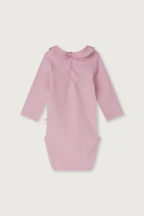 Gray Label Baby Collar Onesie GOTS | Bubblegum