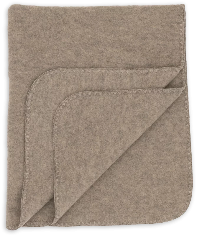 Engel Natur baby merino wool fleece blanket in walnut melange 