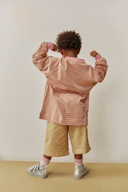 Gray Label Oversized Long Sleeve Tee GOTS | Bubblegum Cookie