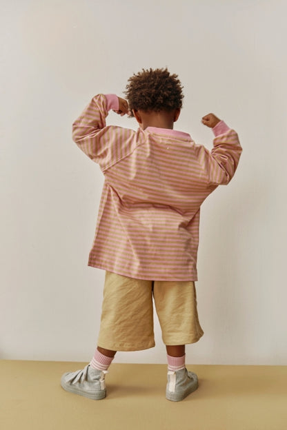Gray Label Oversized Long Sleeve Tee GOTS | Bubblegum Cookie