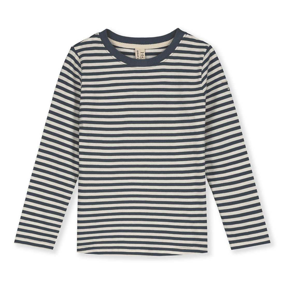 Striped Long Sleeve Gray Label Blue Gray - Front 