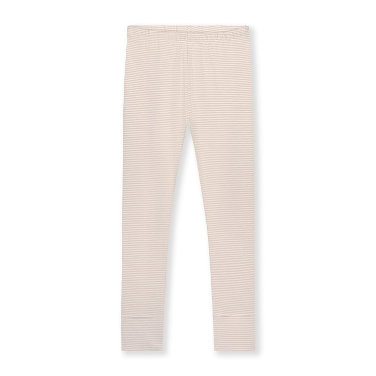 Striped leggings by Gray Label in color faded pink cream