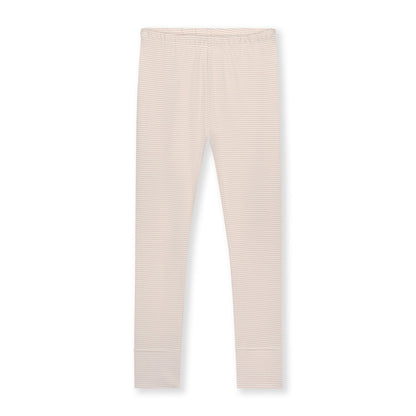 Striped leggings by Gray Label in color faded pink cream