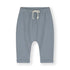Organic cotton fleece pants made from GOTS-certified Italian fleece, shown in blue colour