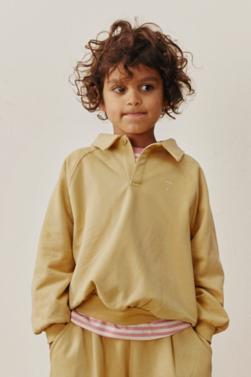 Gray Label Polo Sweatshirt GOTS | Cookie