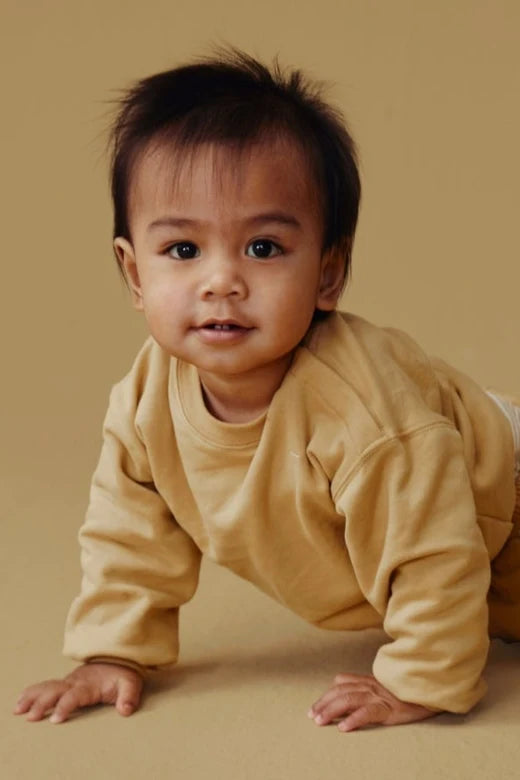 Gray Label Dropped Shoulder Baby Sweater GOTS | Cookie