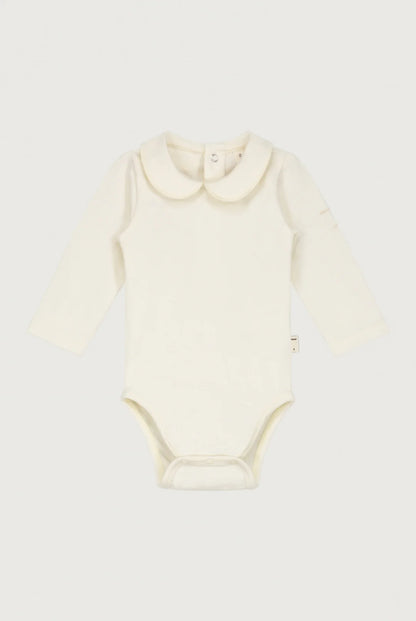 Gray Label Organic Cotton Baby Collar Onesie |  Cream