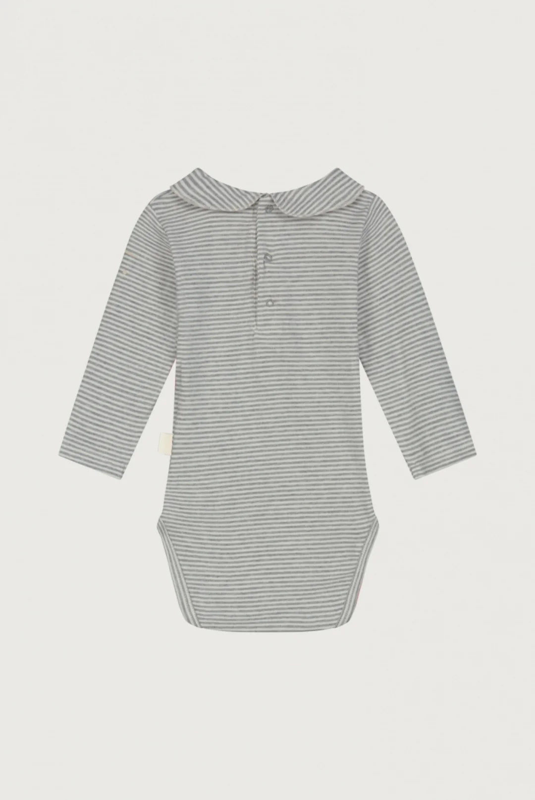 Gray Label Organic Cotton Baby Collar Onesie | Grey Melange Cream