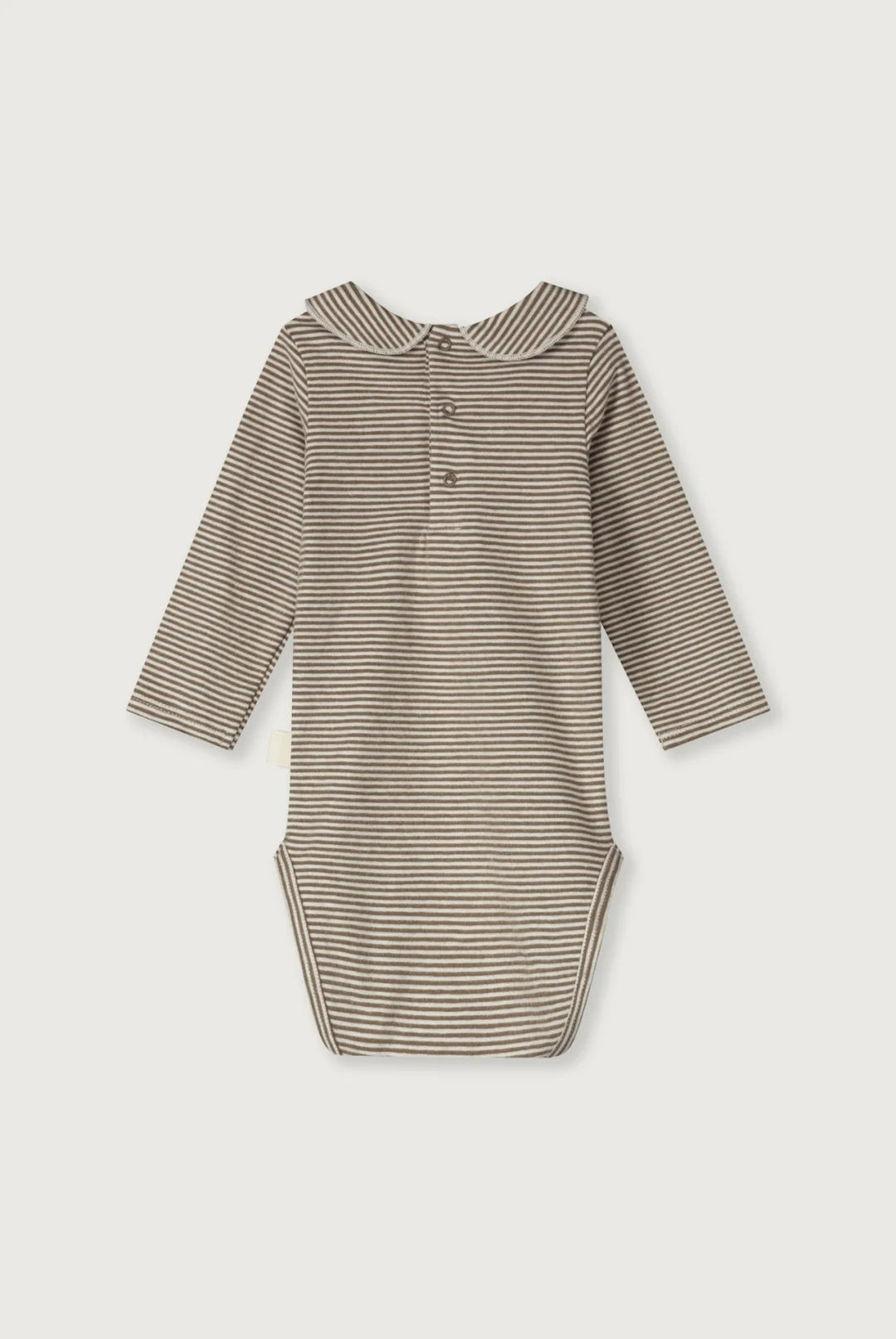 Gray Label Organic Cotton Baby Collar Onesie |  Woody Cream