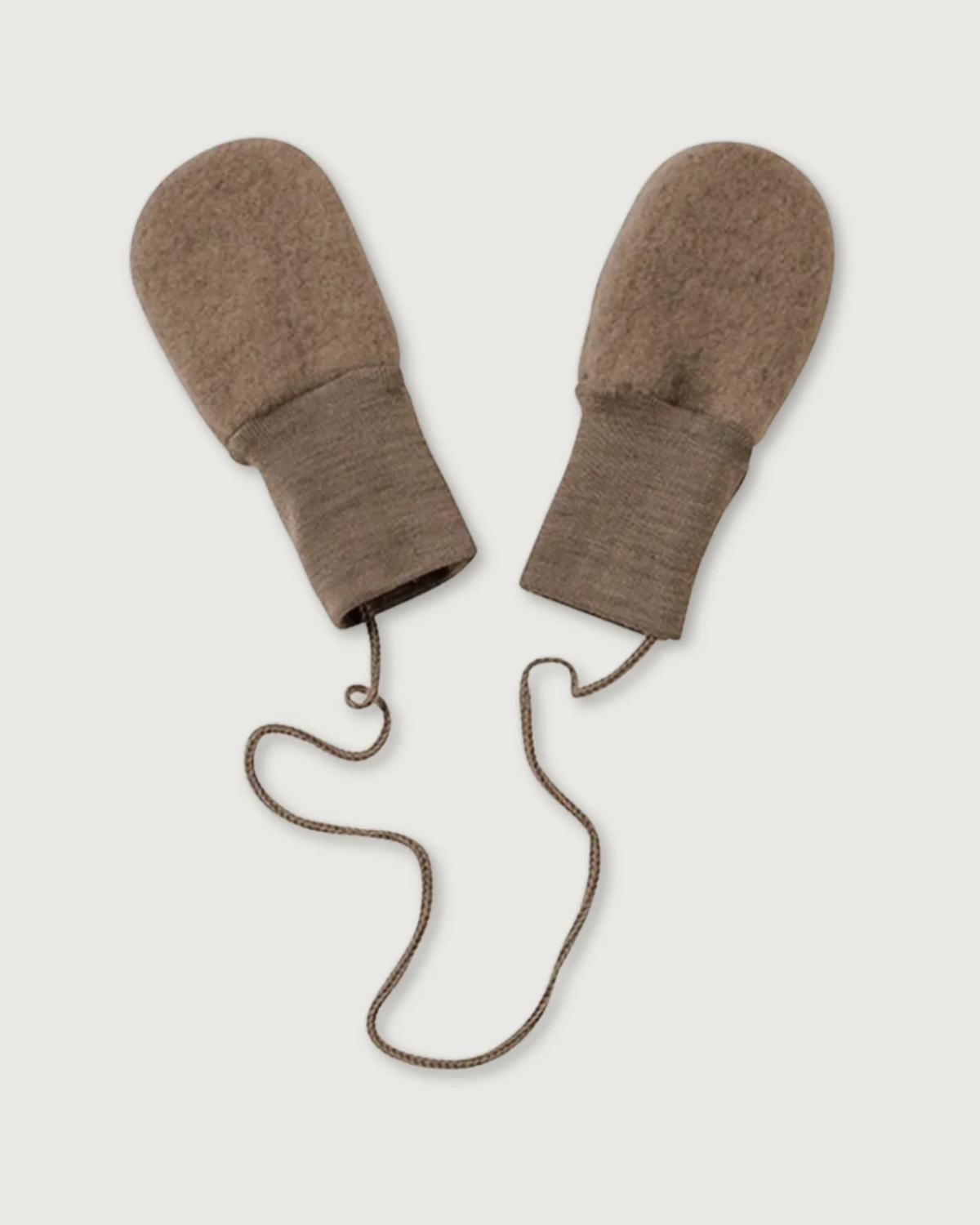 Engel Natur Baby Wool Fleece Mittens Walnut Melange 