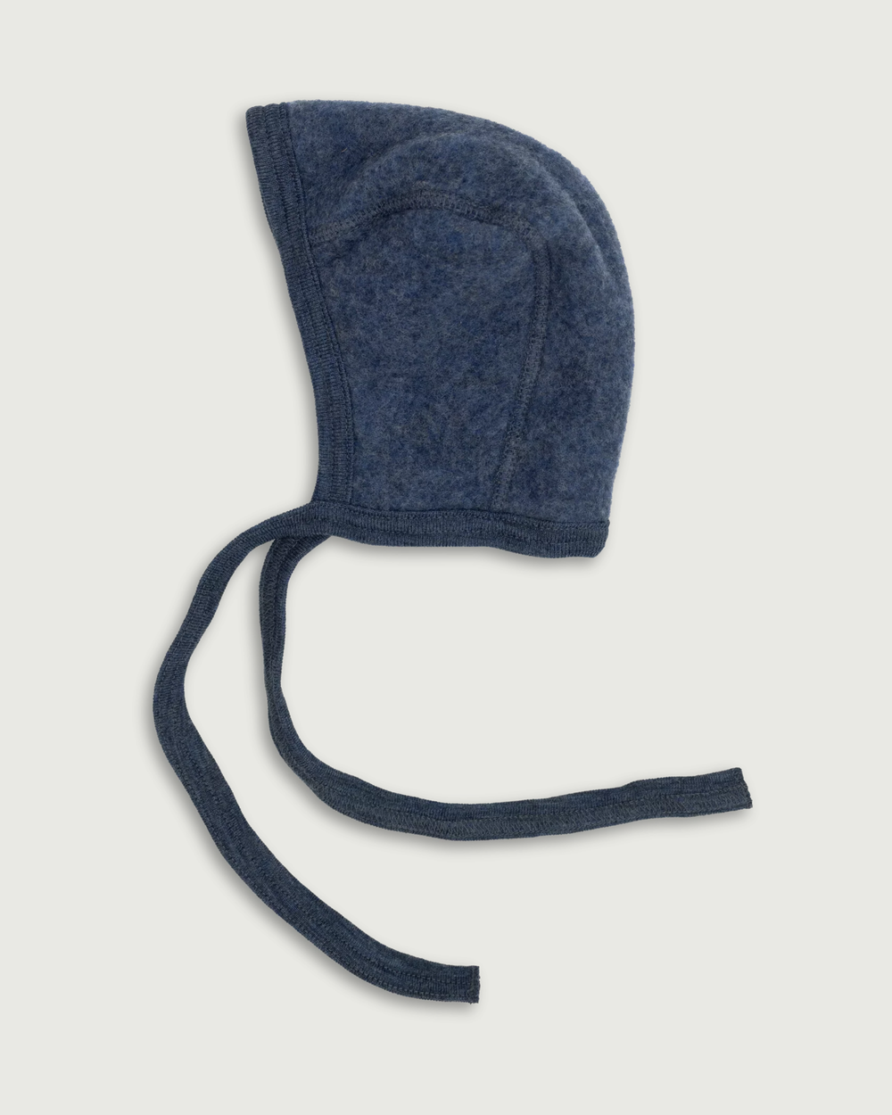 Engel Natur Merino Wool Fleece Baby Bonnet Blue Melange 