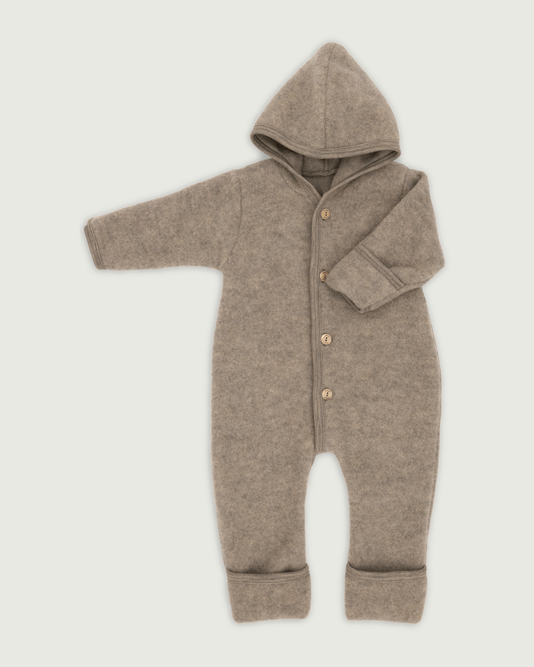 Engel Natur Wool Fleece Overall Walnut Melange 