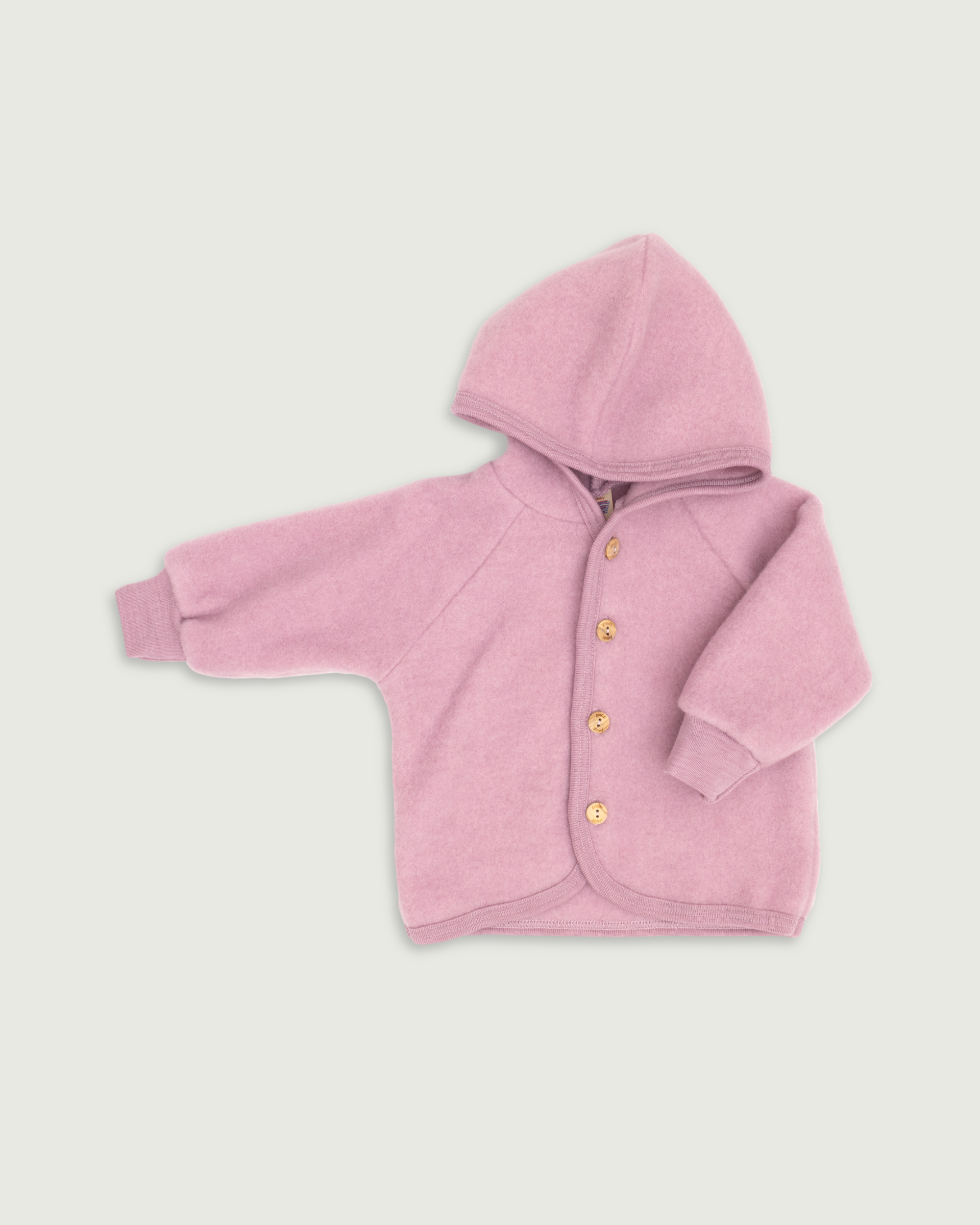  Engel Natur Wool Fleece Baby and Kids Jacket Rosewood
