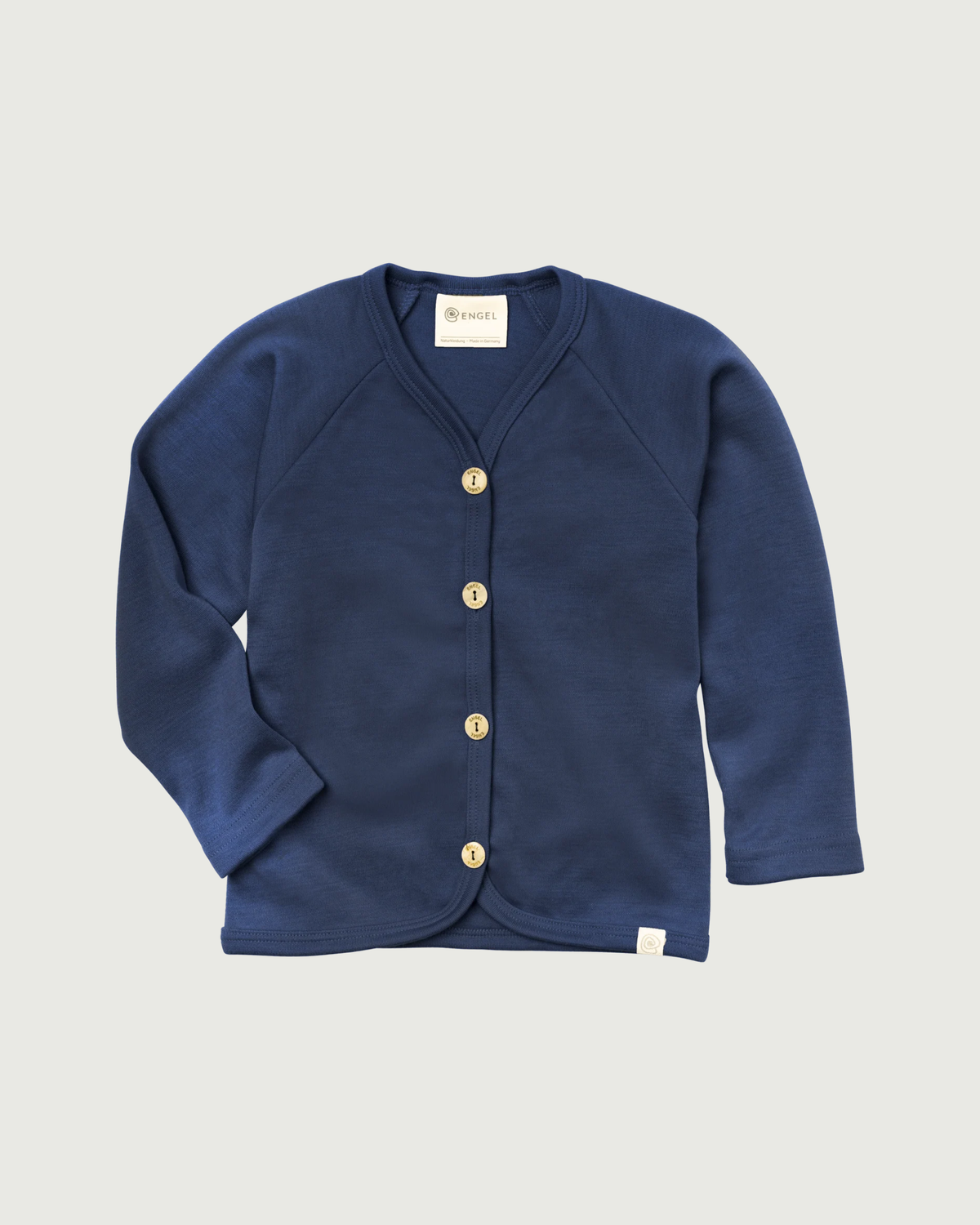 Engel Natur Wool Silk Kids Cardigan Blue