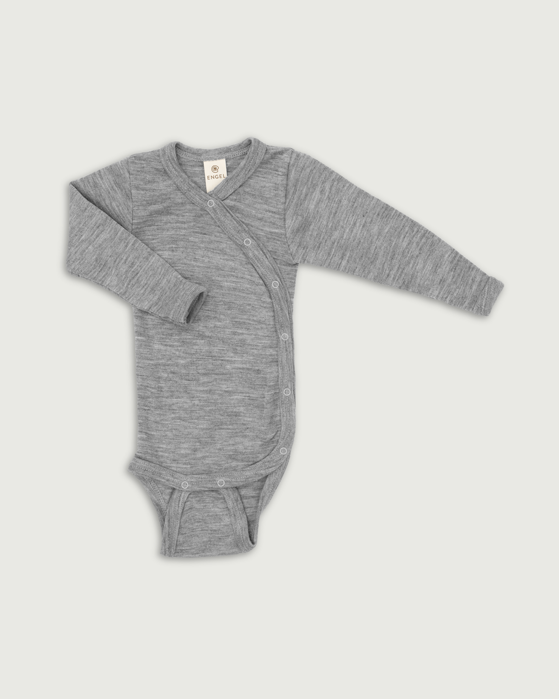 Engel Natur Wool Silk Kimono Bodysuit Grey