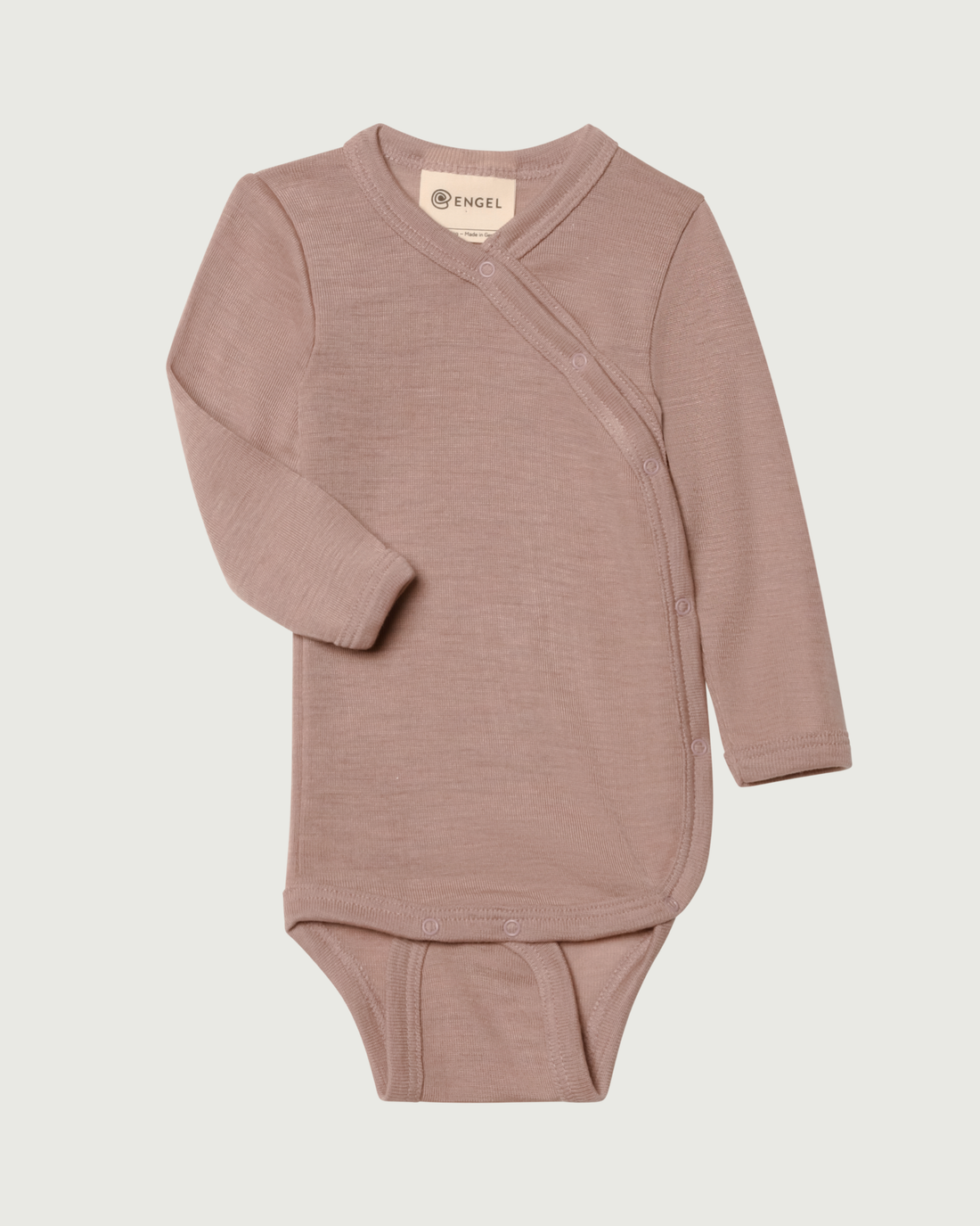 Engel Natur Wool Silk Kimono Bodysuit Dusty Pink