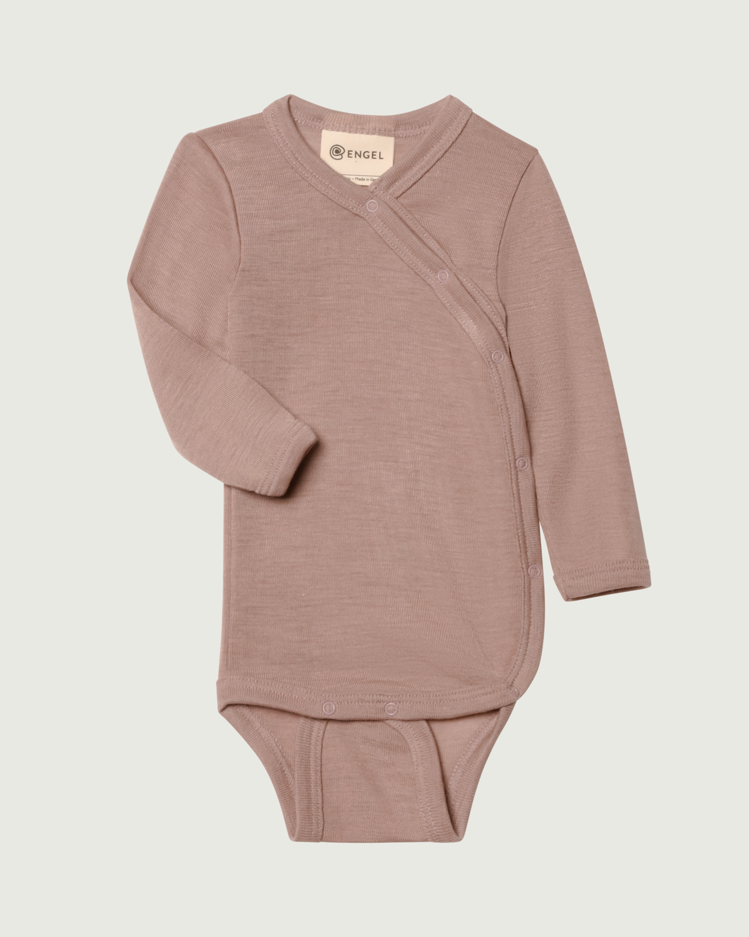 Engel Natur Wool Silk Kimono Bodysuit Dusty Pink