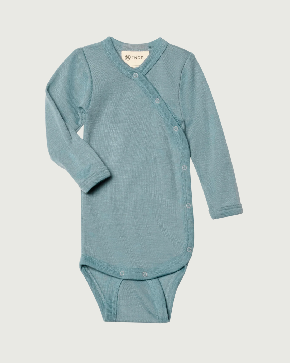 Engel Natur Wool Silk Kimono Bodysuit Blue