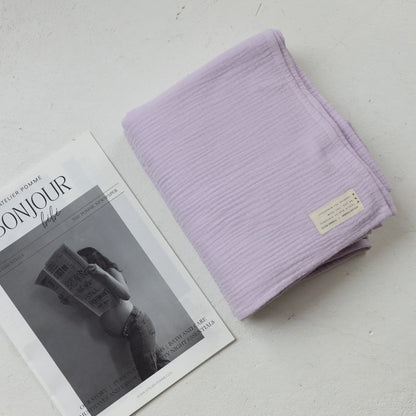 Folded Lucky Lila 120x120 muslin swaddle 