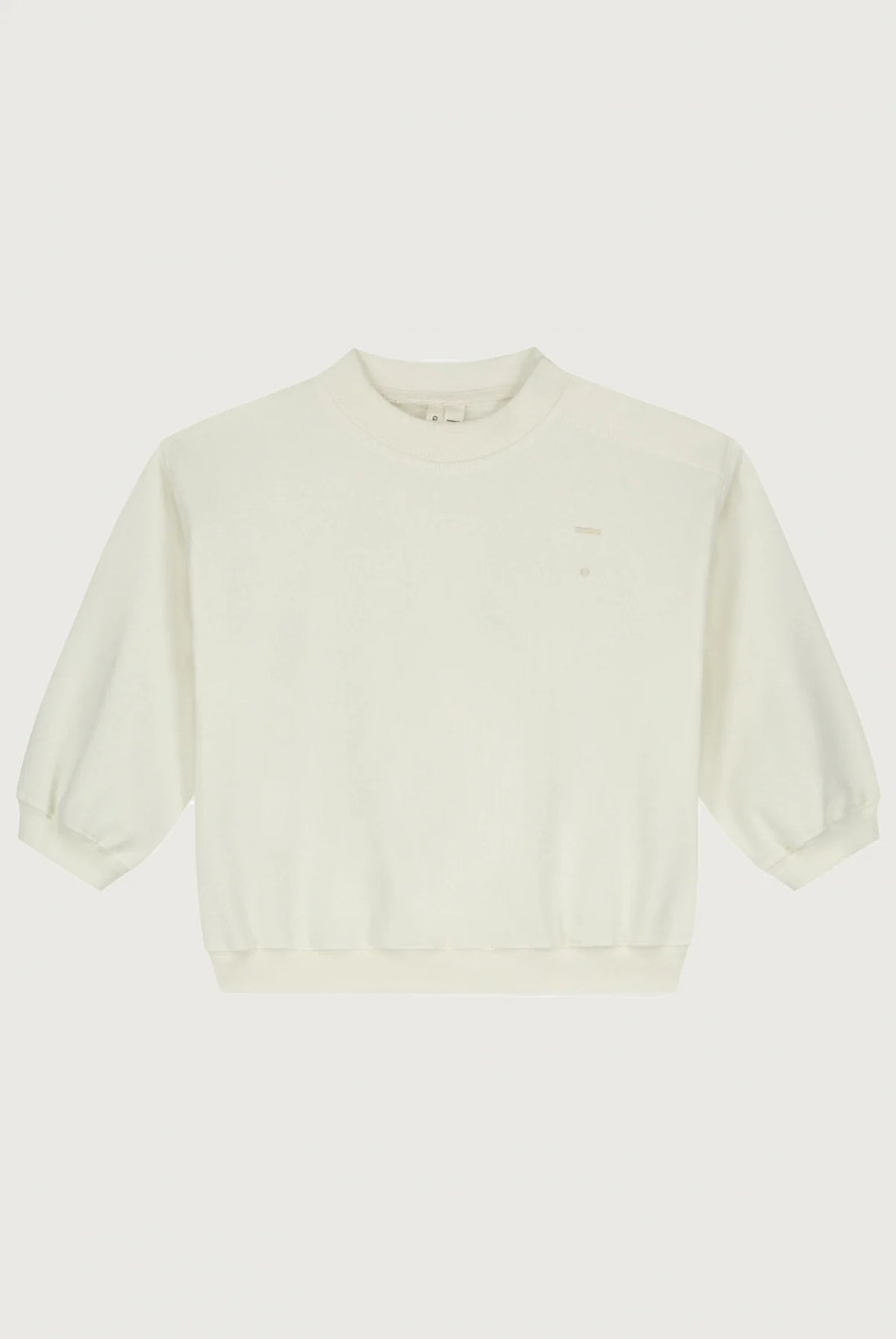 Gray Label Organic Cotton Fleece Dropped Shoulder Baby Sweater | Cream