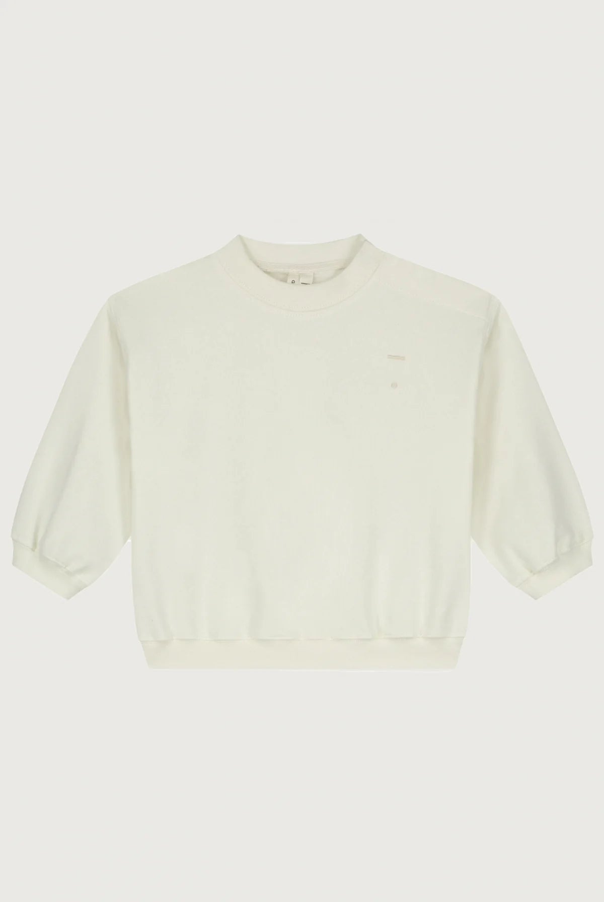 Gray Label Organic Cotton Fleece Dropped Shoulder Baby Sweater | Cream