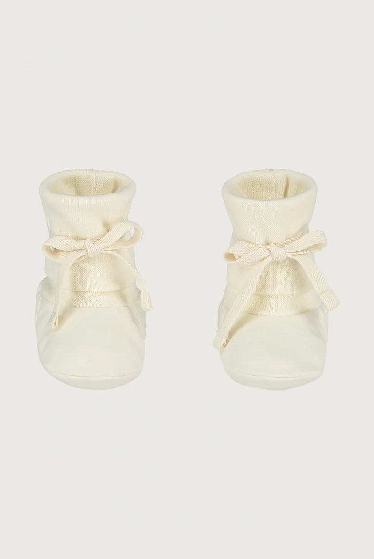 Gray Label Organic Cotton Baby Booties | — Cream