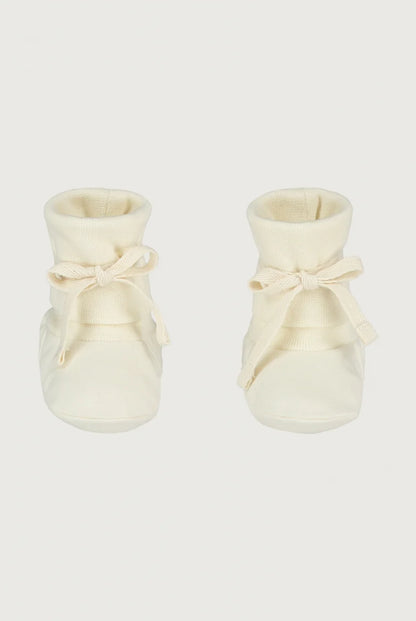 Gray Label Organic Cotton Baby Booties | — Cream