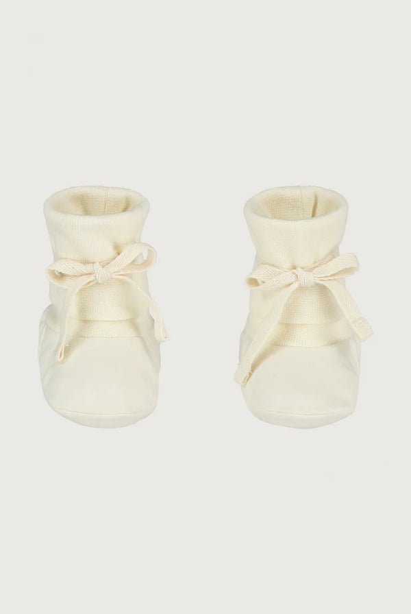 Gray Label Organic Cotton Baby Booties | — Cream