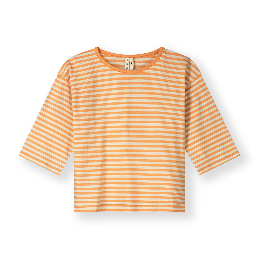 Gray Label organic cotton oversized tee in Melon Cream — front view