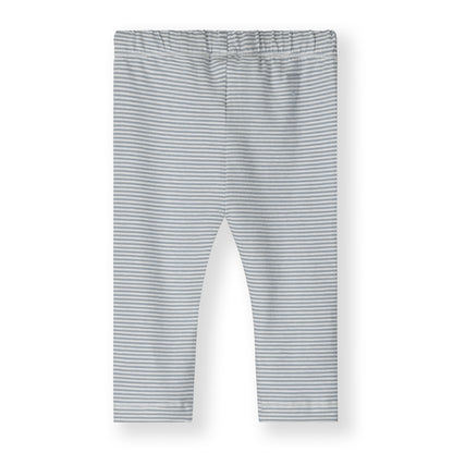 Gray Label organic cotton baby leggings in stone grey cream - back